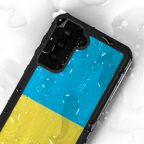 Ukraine Flag Distressed Galaxy S23 Plus Waterproof Case